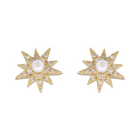 Pearl Pave Sparkle Stud Earrings.