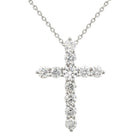 1/2 Carat Lab Grown Diamond Cross Pendant Necklace.
