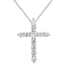 1/2 Carat Lab Grown Diamond Cross Pendant Necklace.