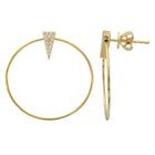 Deep Triangle Hoop Earrings.