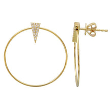 Deep Triangle Hoop Earrings.