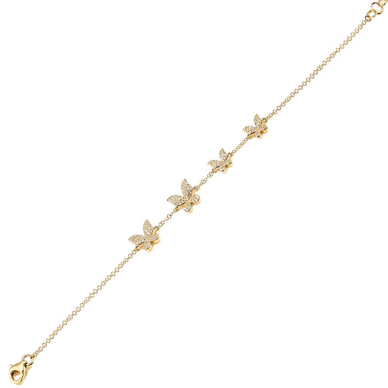 Multi Butterfly Charm Bracelet.