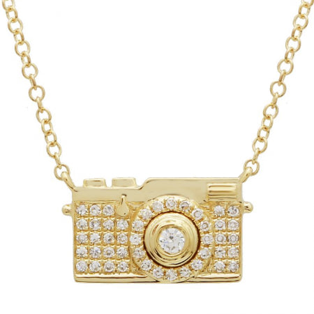 Diamond Camera Necklace.