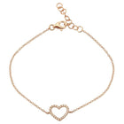 Diamond Open Heart Bracelet.