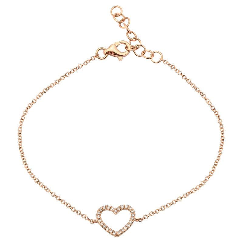 Diamond Open Heart Bracelet.