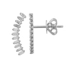 Curved Baguette Cuff Studs.