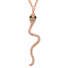 Diamond Snake Pendant Necklace.