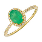 Oval Gemstone Halo Engagement Ring.