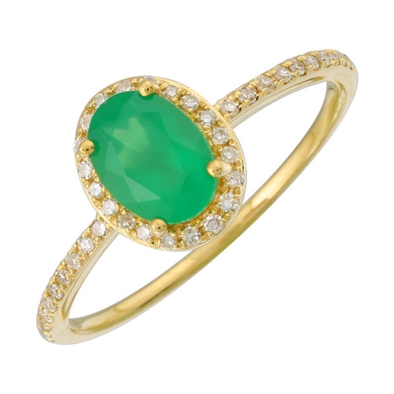 Oval Gemstone Halo Engagement Ring.
