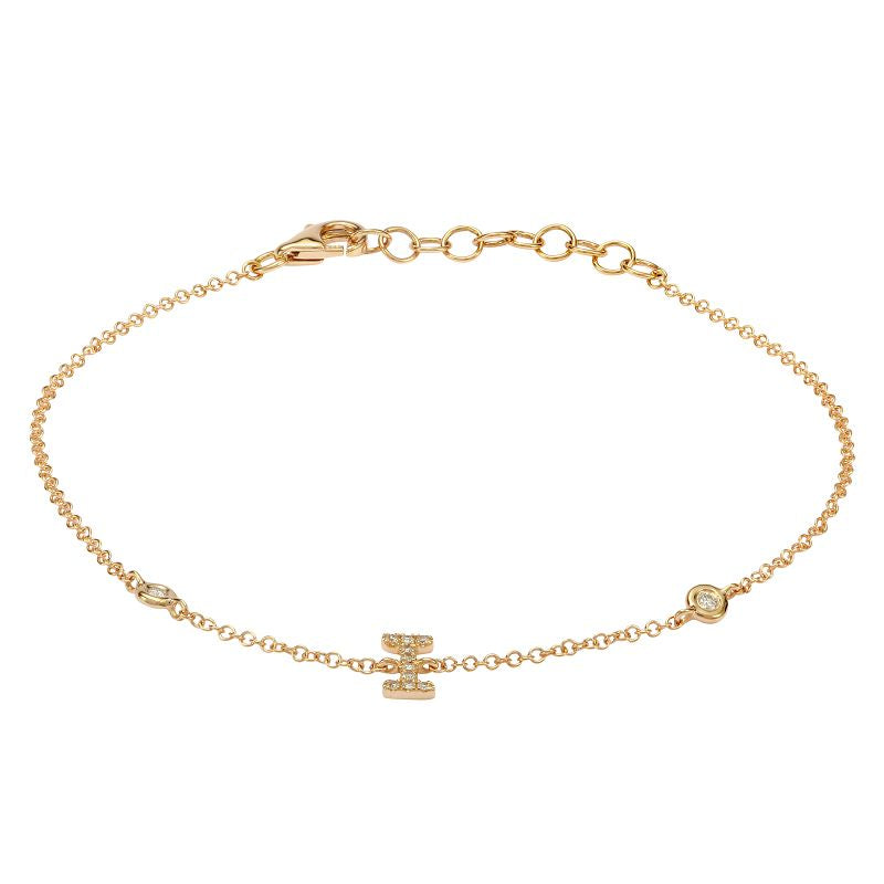 Initial Charm Link Bracelet.