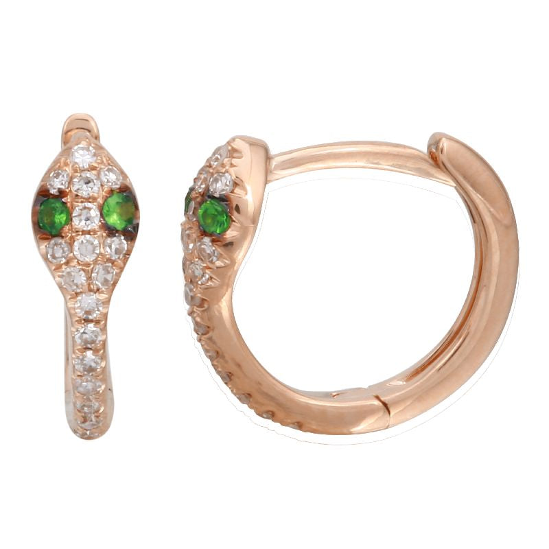 Snake Cuff Hoop Earrings.