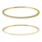 Half Enamel Pave Skinny Bangle.