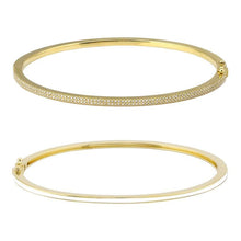 Half Enamel Pave Skinny Bangle.