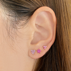 Gemstone Flower Studs.