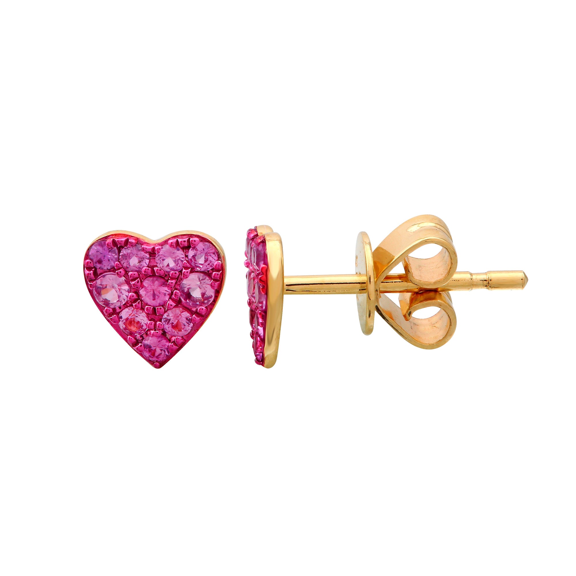 Rhodium Heart Earrings.