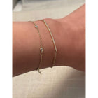 Curved Bar Link Bracelet.