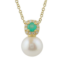 Cushion Gemstone Pearl Drop Studs.