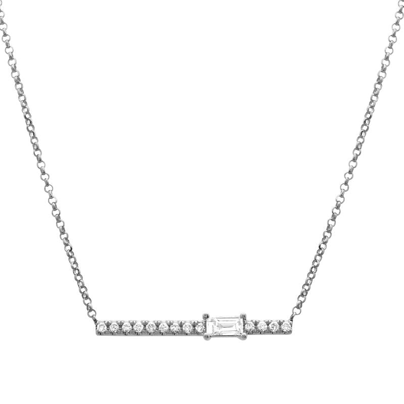 Baguette Bar Necklace.