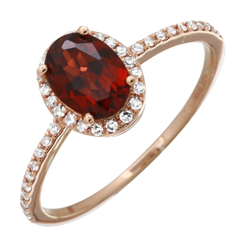 Oval Gemstone Halo Engagement Ring.