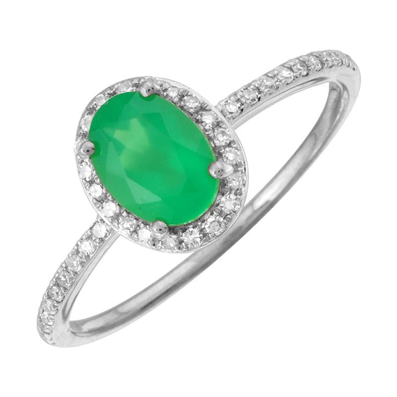 Oval Gemstone Halo Engagement Ring.