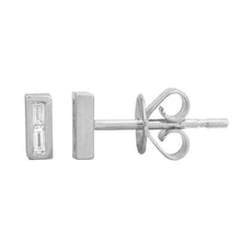 Mini Baguette Bar Earrings.