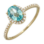 Oval Gemstone Halo Engagement Ring.