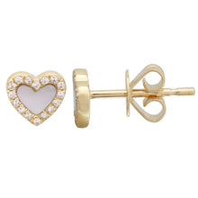 Mini Gemstone Halo Heart Studs.
