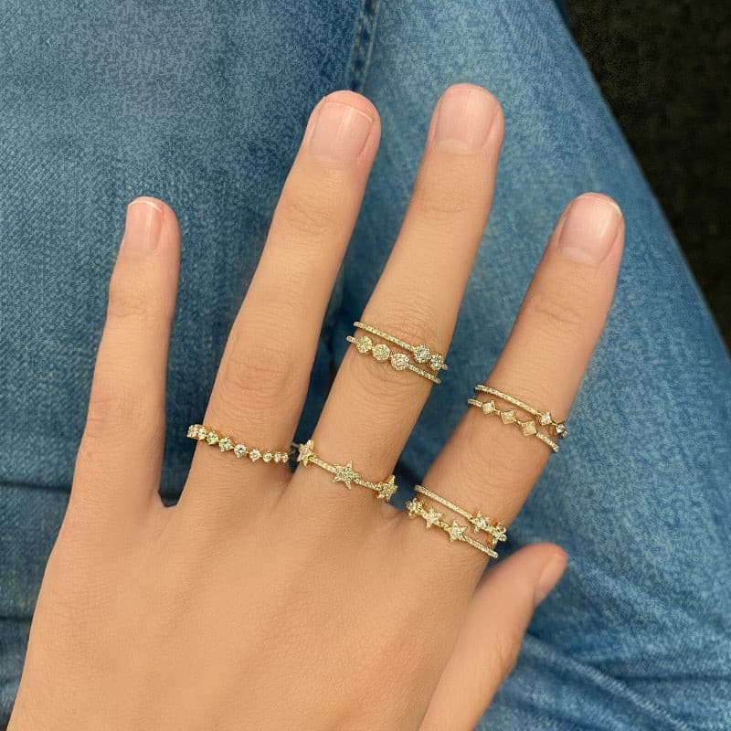 3 Star Stack Ring.