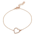 Open Heart Connecting Charms Bracelet.
