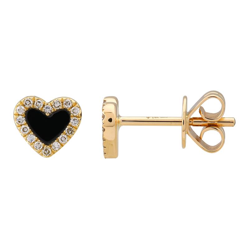 Mini Gemstone Halo Heart Studs.