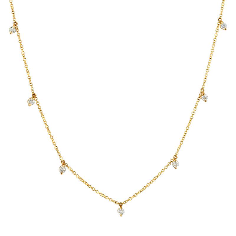 7 Diamond Charm Necklace.