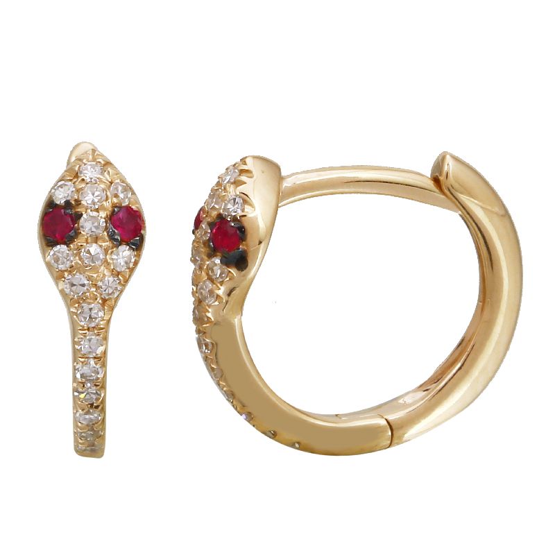 Snake Cuff Hoop Earrings.