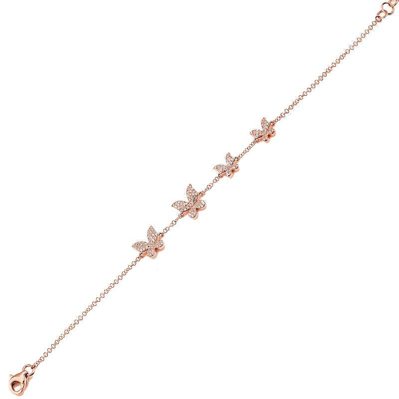 Multi Butterfly Charm Bracelet.