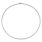 Crown Prong Diamond Tennis Necklace.