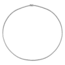 Crown Prong Diamond Tennis Necklace.