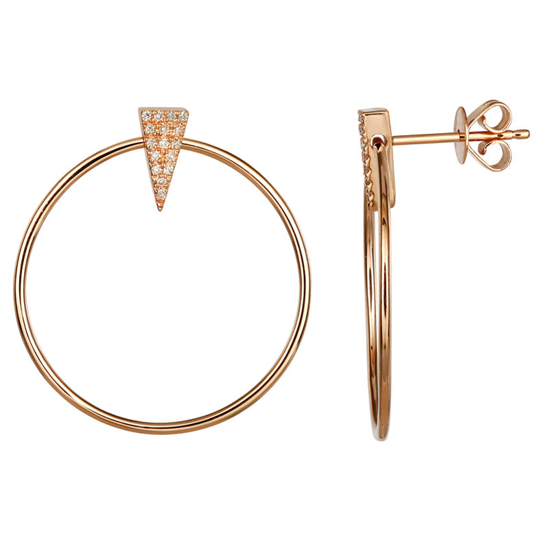 Deep Triangle Hoop Earrings.