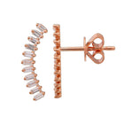 Curved Baguette Cuff Studs.
