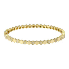 Hexagon Pave Bangle.