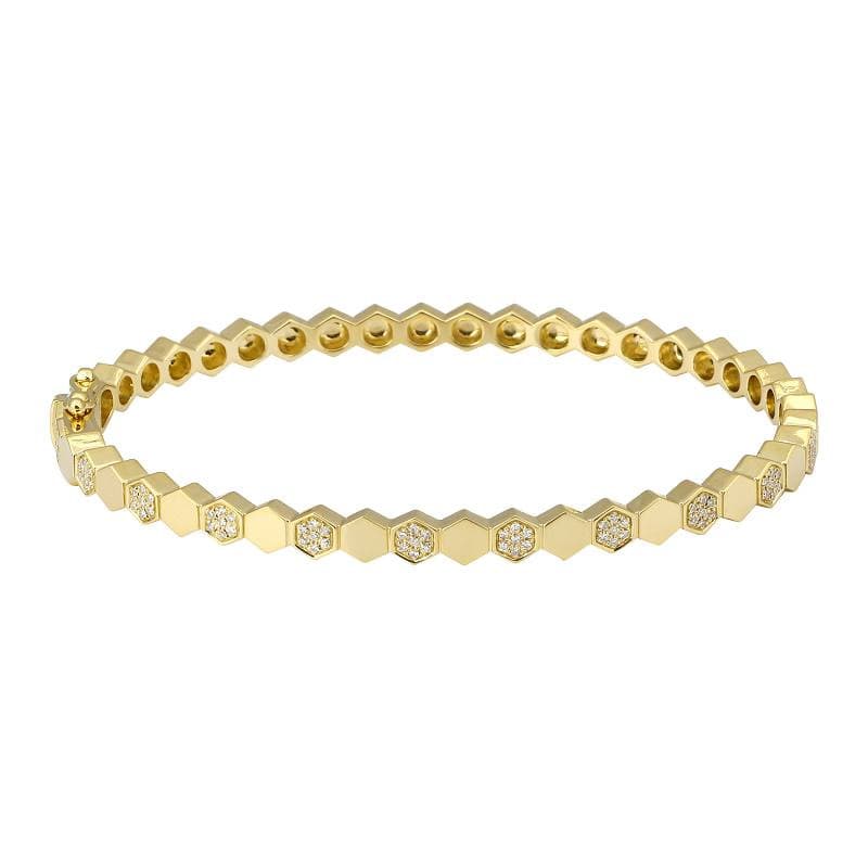 Hexagon Pave Bangle.
