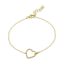 Open Heart Connecting Charms Bracelet.