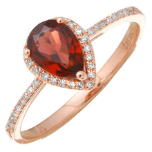 Diamond Tanzanite Pear Engagement Ring.