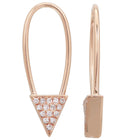 Triangle Tip Safety Pin Crawler Earrings.