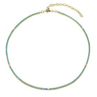 Lapis Gemstone Tennis Necklace.