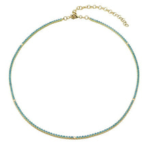 Lapis Gemstone Tennis Necklace.