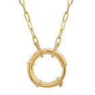 Spring Clasp Pendant Paperclip Necklace.