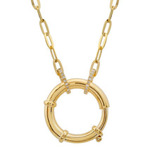 Spring Clasp Pendant Paperclip Necklace.
