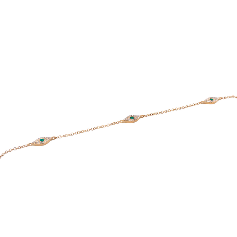 Eye Charm Link Bracelet.
