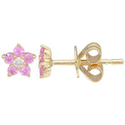 Gemstone Flower Studs.