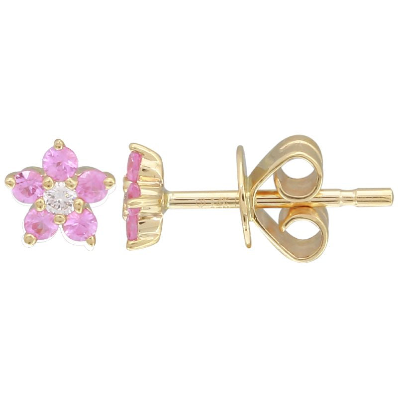 Gemstone Flower Studs.