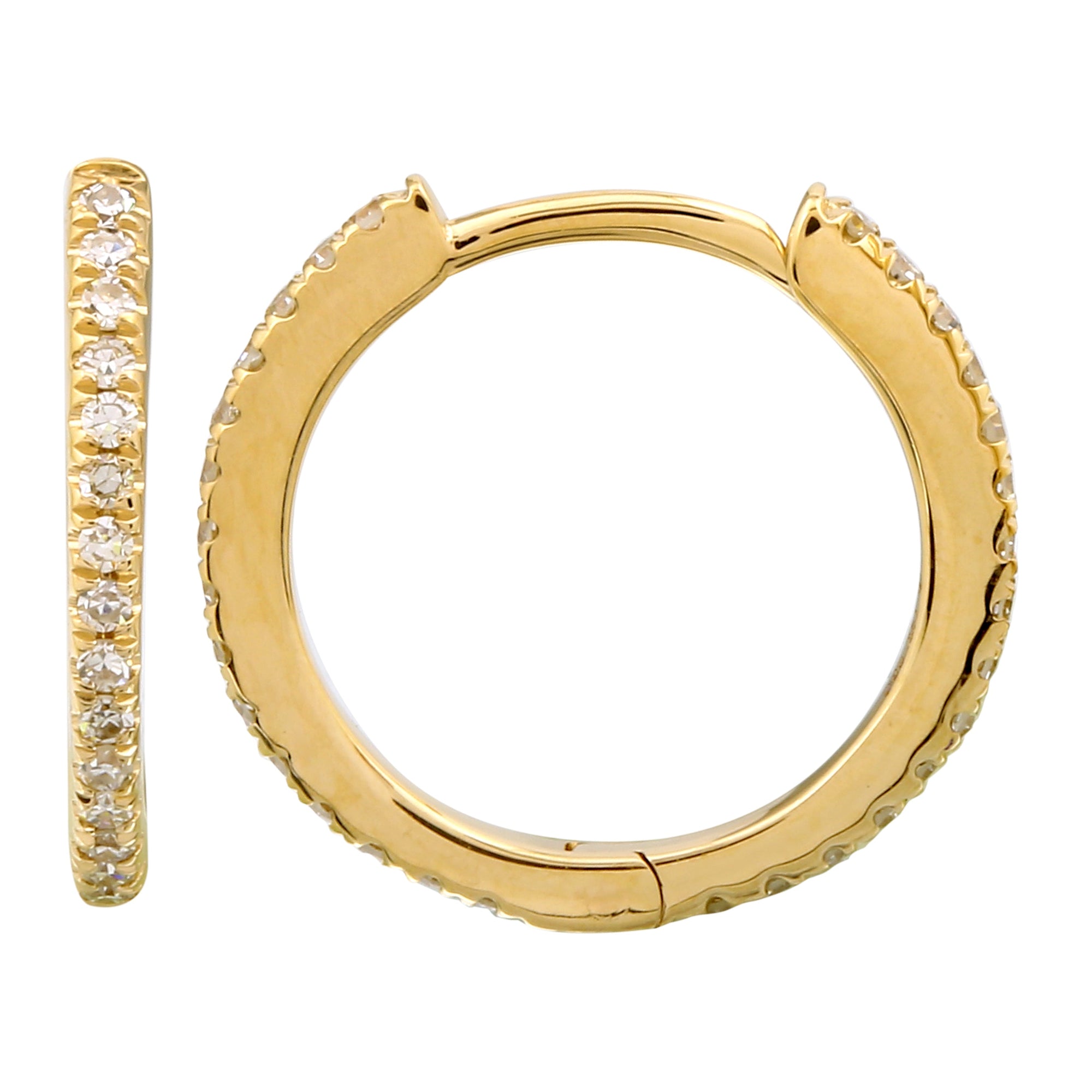 Diamond Pave Hoops.